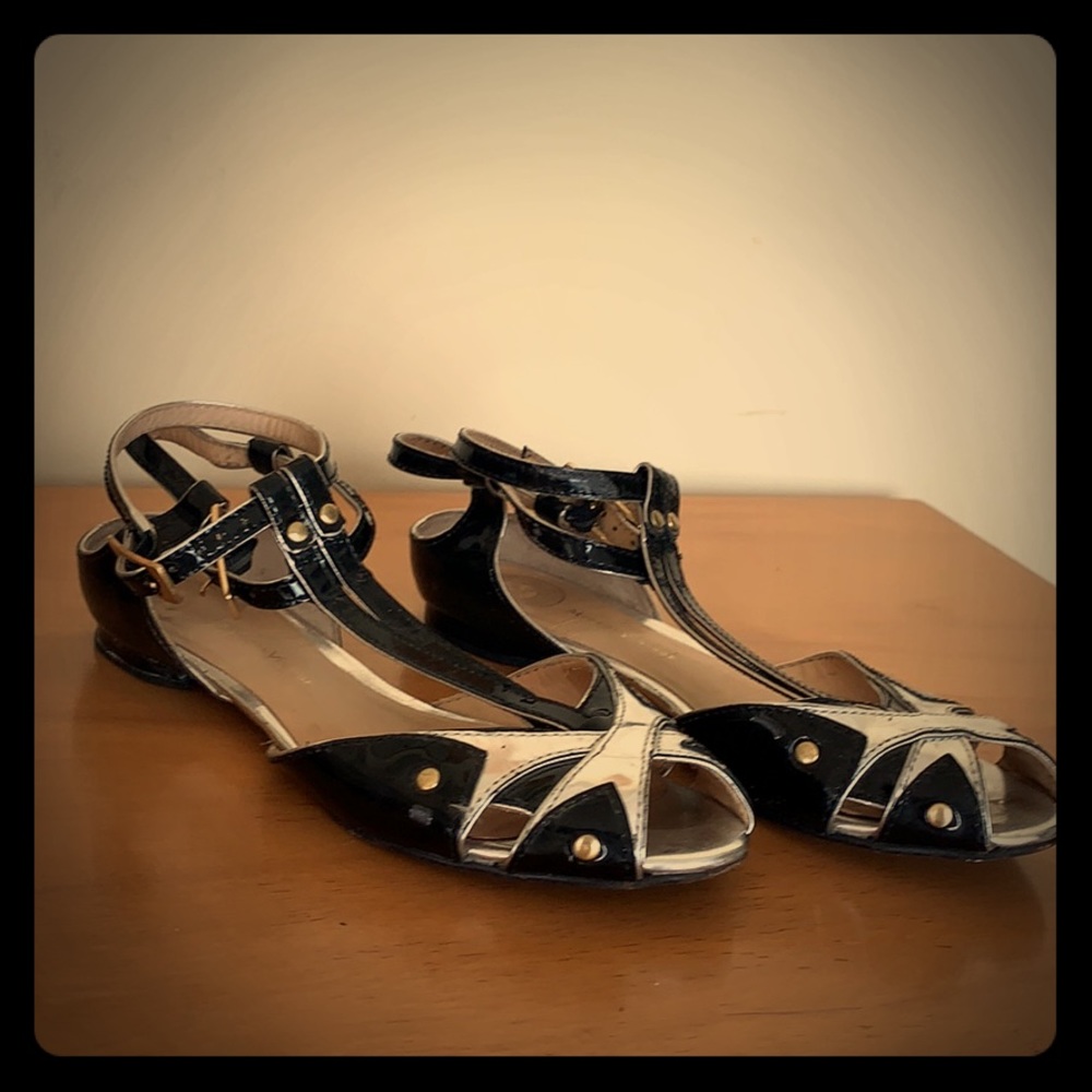 Open Toe Patton Leather Sandals